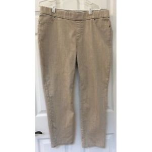Chicos Platinum Womens Cropped Pants Size 3 L **